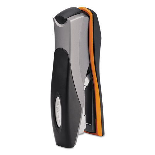 Optima 40 Desktop Stapler, 40-sheet Capacity, Silver/black/orange.