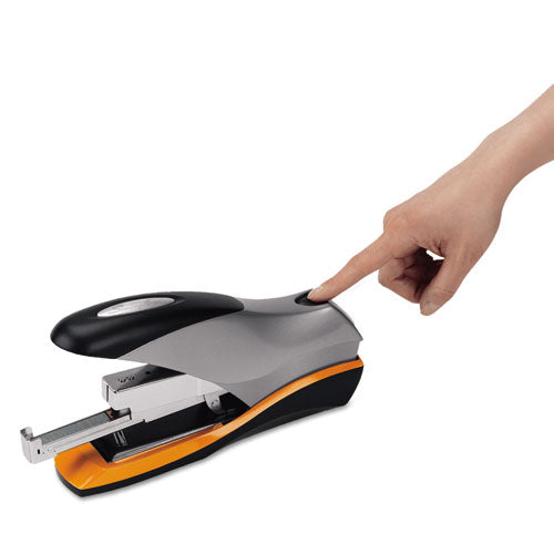 Optima 70 Desktop Stapler, 70-sheet Capacity, Silver/black/orange.