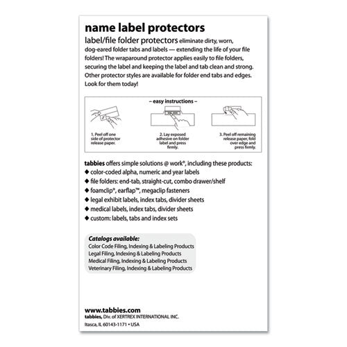 Self-adhesive Label/file Folder Protector, Top Tab, 3.5 X 2, Clear, 500/box.