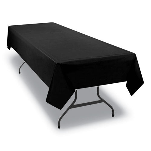 Table Set Rectangular Table Covers, Heavyweight Plastic, 54" X 108", Black, 6/pack.