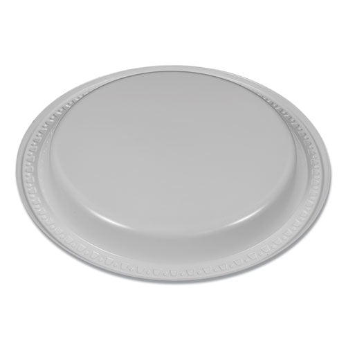 Plastic Dinnerware, Plates, 6" Dia, White, 125/pack.