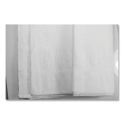 Table Set Poly Tissue Table Cover, 54" X 108", White, 6/pack.