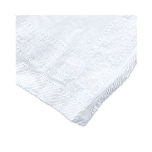 Paper Table Cover, Embossed Paper With Plastic Liner, 54" X 108", White, 20/carton.