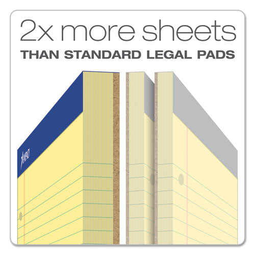 Double Sheet Pads, Medium/college Rule, 100 Canary-yellow 8.5 X 11.75 Sheets.