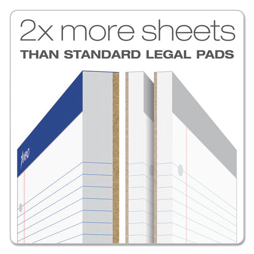 Double Sheet Pads, Wide/legal Rule, 100 White 8.5 X 11.75 Sheets.