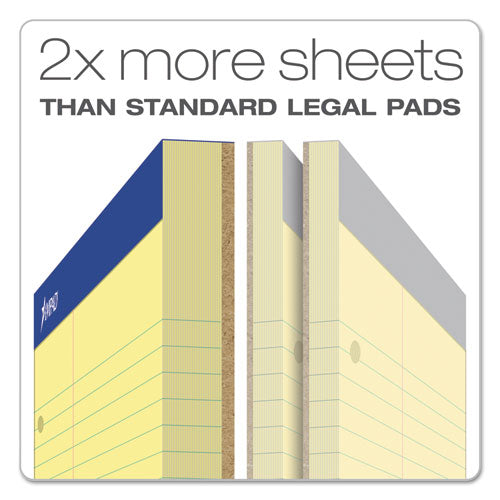 Double Sheet Pads, Pitman Rule Variation (offset Dividing Line -3" Left), 100 Canary-yellow 8.5 X 11.75 Sheets