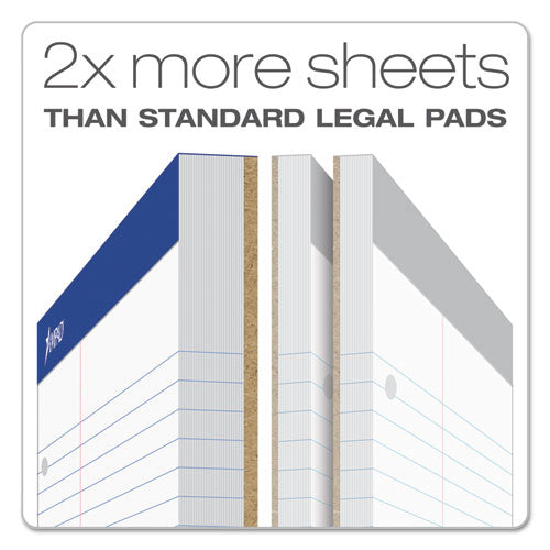 Double Sheet Pads, Narrow Rule, 100 White 8.5 X 11.75 Sheets.