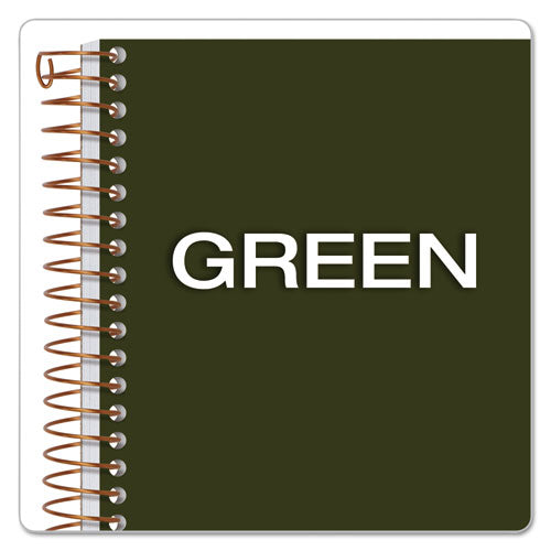 Gold Fibre Personal Notebooks, 1-subject, Medium/college Rule,Classic Green Cover, (100) 7 X 5 Sheets