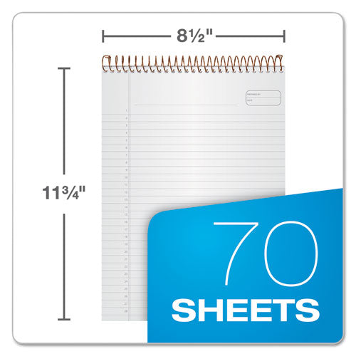 Gold Fibre Wirebound Project Notes Pad, Project-management Format, Gray Cover, 70 White 8.5 X 11.75 Sheets.