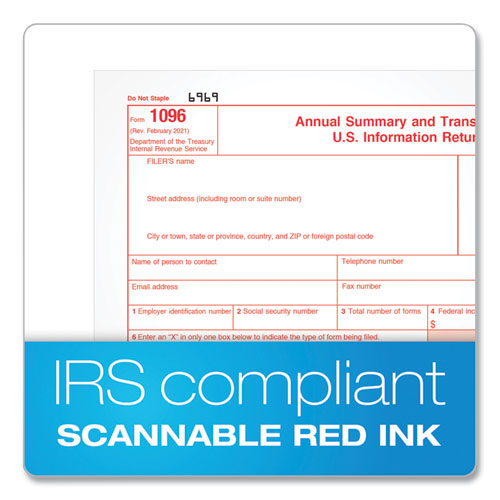 Five-part 1099-int Tax Forms For Inkjet/laser Printers, Five-part Carbonless, 8 X 5.5, 2 Forms/sheet, 24 Forms Total.