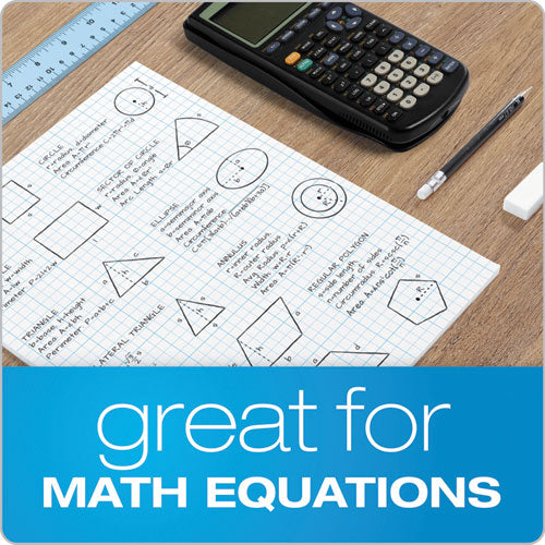 Cross Section Pads, Cross-section Quadrille Rule (4 Sq/in, 1 Sq/in), 50 White 8.5 X 11 Sheets.