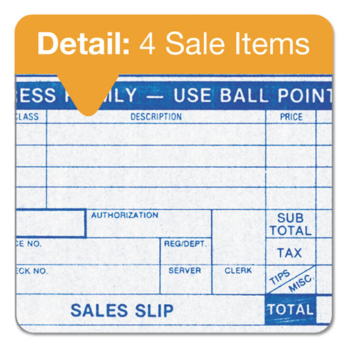 Credit Card Sales Slip, Three-part Carbonless, 7.78 X 3.25, 100 Forms Total.