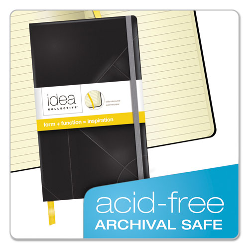 Idea Collective Journal, Hardcover With Elastic Closure,1-subject, Wide/legal Rule, Black Cover, (120) 8.25 X 5 Sheets