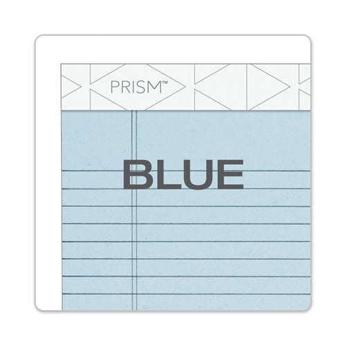 Prism + Colored Writing Pads, Narrow Rule, 50 Pastel Blue 5 X 8 Sheets, 12/pack.