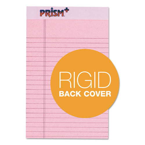 Prism + Colored Writing Pads, Narrow Rule, 50 Pastel Pink 5 X 8 Sheets, 12/pack.
