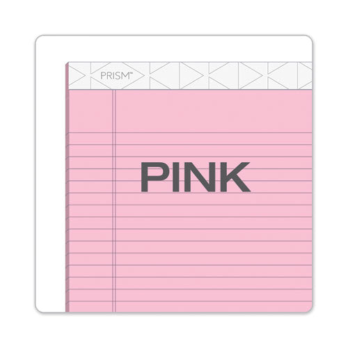 Prism + Colored Writing Pads, Wide/legal Rule, 50 Pastel Pink 8.5 X 11.75 Sheets, 12/pack.