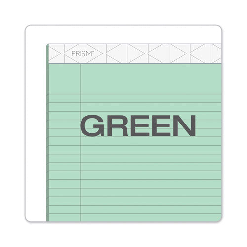 Prism + Colored Writing Pads, Wide/legal Rule, 50 Pastel Green 8.5 X 11.75 Sheets, 12/pack.