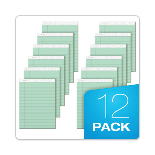 Prism + Colored Writing Pads, Wide/legal Rule, 50 Pastel Green 8.5 X 11.75 Sheets, 12/pack.