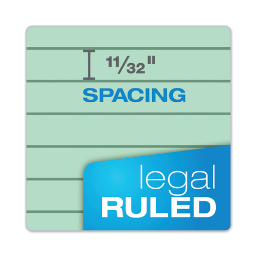 Prism + Colored Writing Pads, Wide/legal Rule, 50 Pastel Green 8.5 X 11.75 Sheets, 12/pack.
