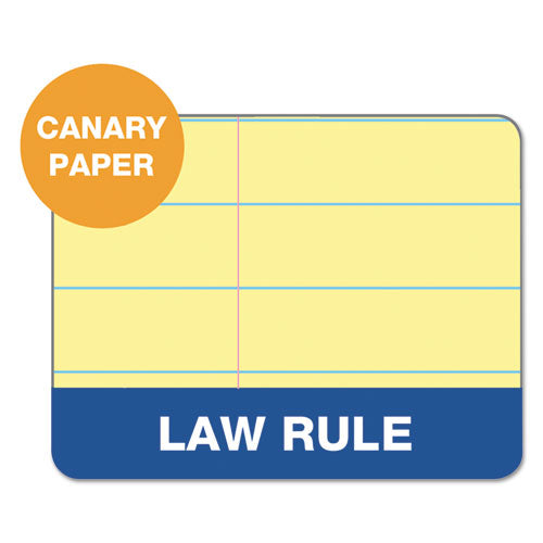 Double Docket Ruled Pads, Pitman Rule Variation (offset Dividing Line - 3" Left), 100 Canary 8.5 X 11.75 Sheets, 6/pack.