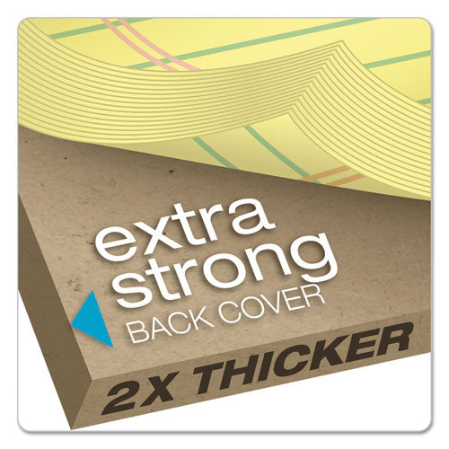 Docket Gold Ruled Perforated Pads, Wide/legal Rule, 50 Canary-yellow 8.5 X 14 Sheets, 12/pack.