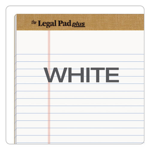 "the Legal Pad" Plus Ruled Perforated Pads With 40 Pt.Back, Wide/legal Rule, 50 White 8.5 X 11.75 Sheets, Dozen