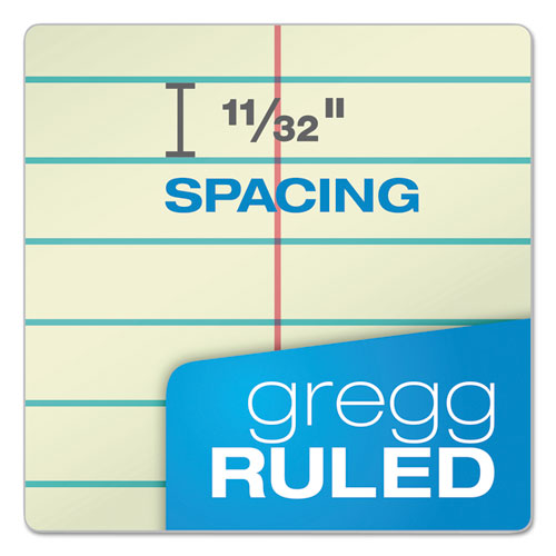 Gregg Steno Pads, Gregg Rule, 80 Green-tint 6 X 9 Sheets.