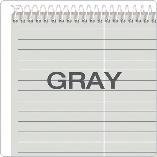 Prism Steno Pads, Gregg Rule, Gray Cover, 80 Gray 6 X 9 Sheets, 4/pack.