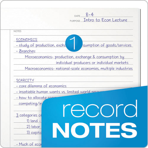 Focusnotes Steno Pad, Pitman Rule, Blue Cover, 80 White 6 X 9 Sheets.