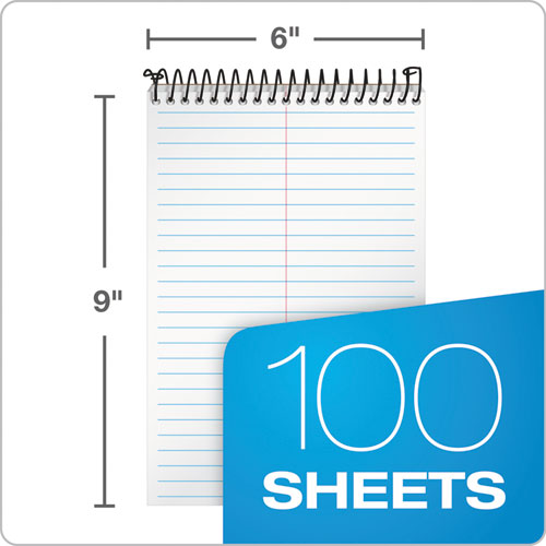 Docket Gold Steno Pads, Gregg Rule,Frosted White Cover, 100 White (heavyweight 20 Lb Bond) 6 X 9 Sheets