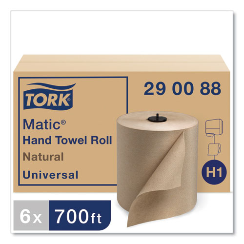 Matic Hardwound Roll Towel, 1-ply, 7.7" X 700 Ft, Natural, 857/roll, 6 Rolls/carton.