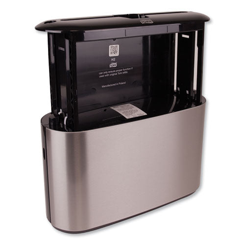 Xpress Countertop Towel Dispenser, 12.68 X 4.56 X 7.92, Stainless Steel/black.