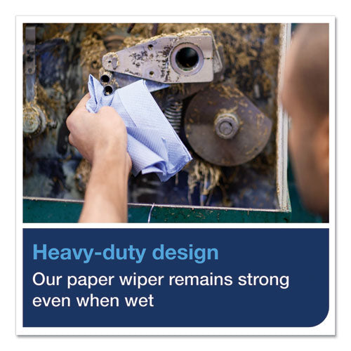 Heavy-duty Paper Wiper, 1-ply, 11.1" X 800 Ft, Blue.