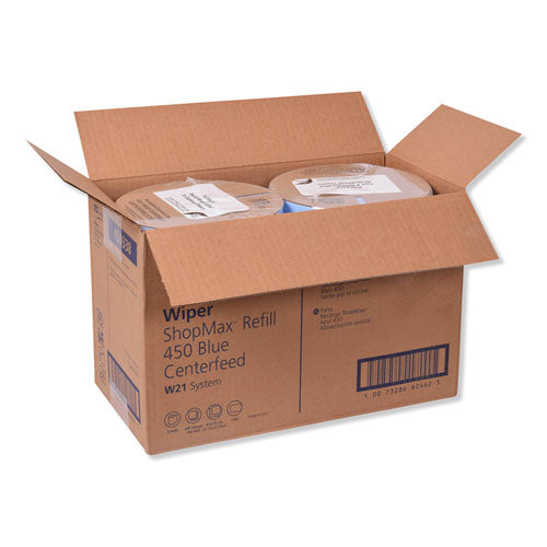 Advanced Shopmax Wiper 450, Centerfeed Refill, 9.9 X 13.1, Blue, 200/roll, 2 Rolls/carton.