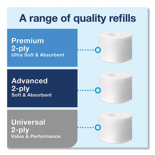 Elevation Coreless High Capacity Bath Tissue Dispenser, 14.17 X 5.08 X 8.23, White.