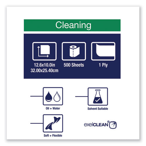 Industrial Cleaning Cloths, 1-ply, 12.6 X 10, Gray, 500 Wipes/roll.