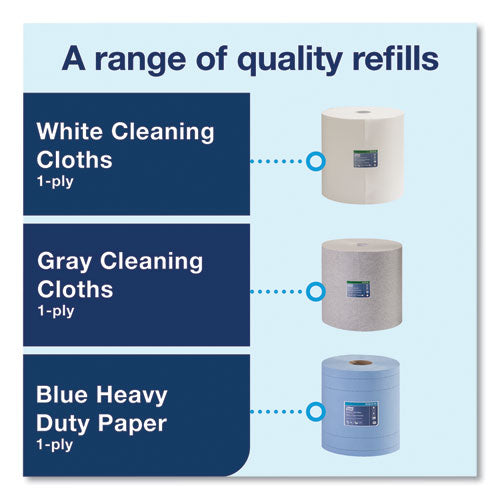 Heavy-duty Cleaning Cloth, 1-ply, 12.6" X 912.2 Ft, White.