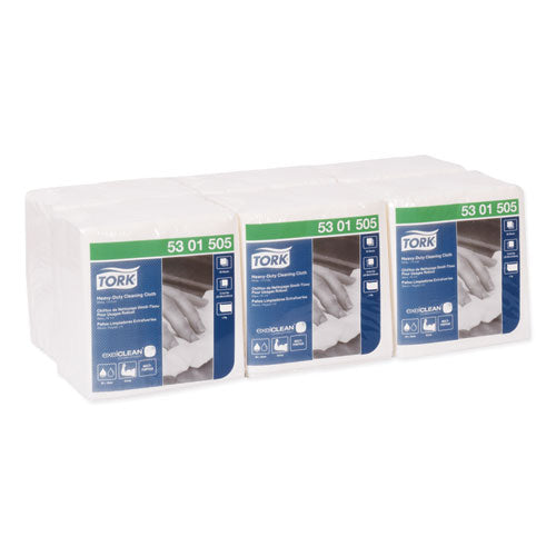 Heavy-duty Cleaning Cloth, 12.6 X 13, White, 50/pack, 6 Packs/carton.