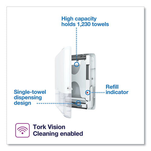 Peakserve Continuous Hand Towel Dispenser, 14.44 X 3.97 X 19.3, White.