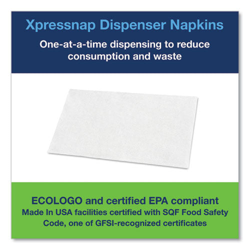 Xpressnap Interfold Dispenser Napkins, 1-ply, Bag-pack, 13 X 8.5", White, 6000/carton.