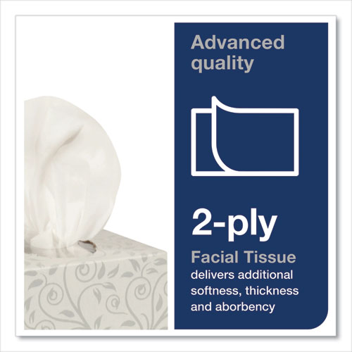 Advanced Facial Tissue, 2-ply, White, Cube Box, 94 Sheets/box, 36 Boxes/carton.