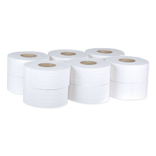 Universal Jumbo Bath Tissue, Septic Safe, 2-ply, White, 3.48" X 1,000 Ft, 12/carton.