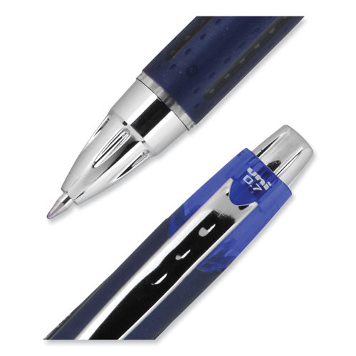 Jetstream Retractable Hybrid Gel Pen, Fine 0.7 Mm, Blue Ink, Blue/silver Barrel.