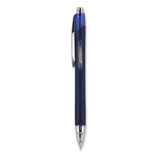 Jetstream Retractable Hybrid Gel Pen, Fine 0.7 Mm, Blue Ink, Blue/silver Barrel.