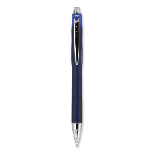 Jetstream Retractable Hybrid Gel Pen, Fine 0.7 Mm, Blue Ink, Blue/silver Barrel.