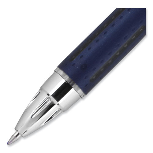 Jetstream Retractable Hybrid Gel Pen, Fine 0.7 Mm, Blue Ink, Blue/silver Barrel.