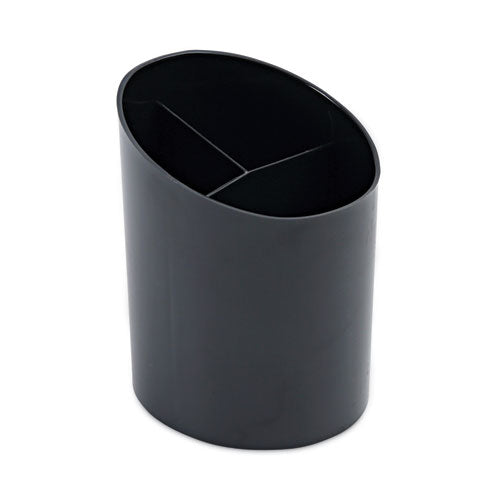 Recycled Big Pencil Cup, Plastic, 4.38" Diameter X 5.63"h, Black.