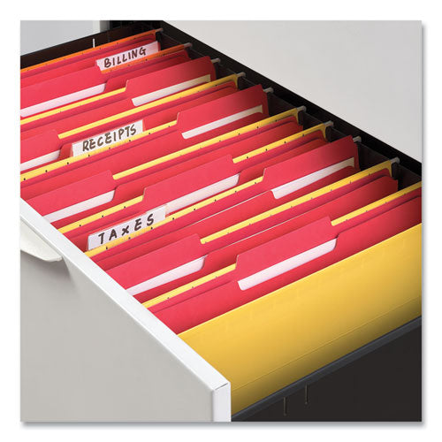 Top Tab File Folders, 1/3-cut Tabs: Assorted, Legal Size, 0.75" Expansion, Manila, 100/box