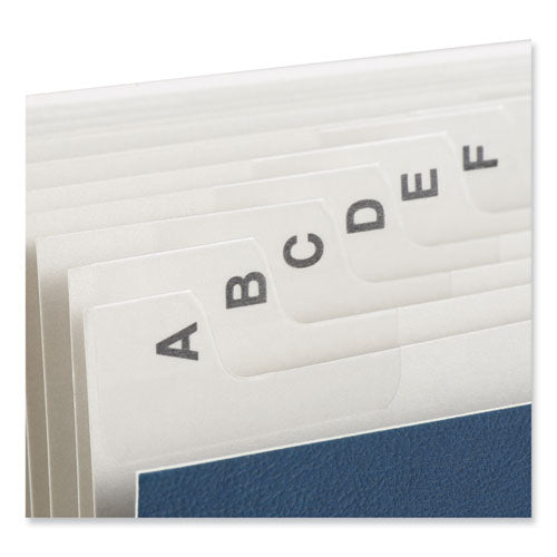 Expanding Desk File, 20 Dividers, Alpha Index, Letter Size, Blue Cover.