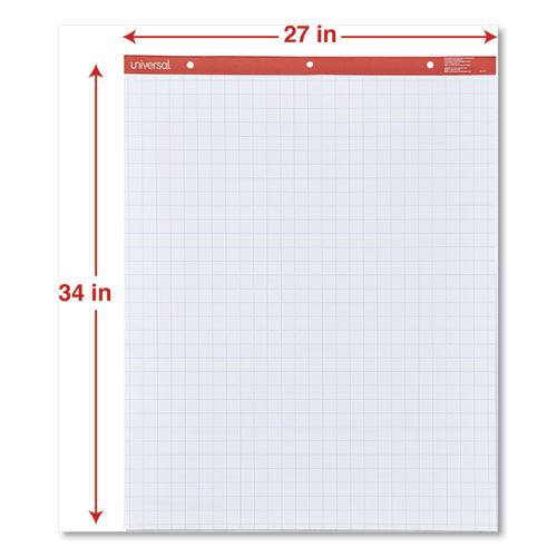 Easel Pads/flip Charts, Quadrille Rule (1 Sq/in), 27 X 34, White, 50 Sheets, 2/carton.